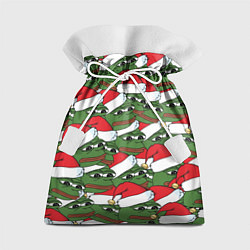 Мешок для подарков Sad frog new year, цвет: 3D-принт