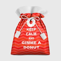 Мешок для подарков Keep Calm & Gimme a donut, цвет: 3D-принт