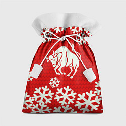 Мешок для подарков Зимний Телец, цвет: 3D-принт
