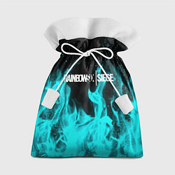 Мешок для подарков R6S: Turquoise Flame, цвет: 3D-принт