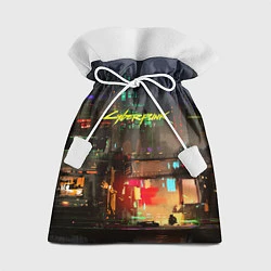 Мешок для подарков Cyberpunk 2077: Night City, цвет: 3D-принт