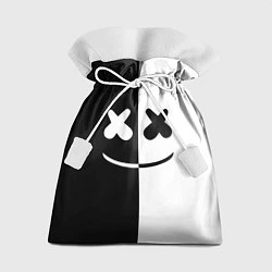 Мешок для подарков Marshmello: Black & White, цвет: 3D-принт
