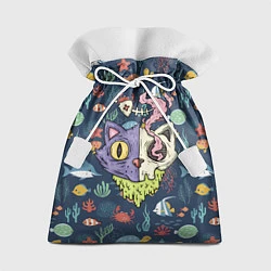 Мешок для подарков Cat skull - art, цвет: 3D-принт