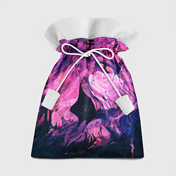 Мешок для подарков Розовый разводы жидкость цвета, цвет: 3D-принт