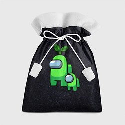 Мешок для подарков Among us Lime kid lime, цвет: 3D-принт