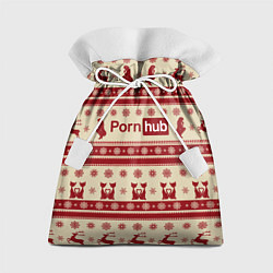 Мешок для подарков Pornhub Новый год, цвет: 3D-принт