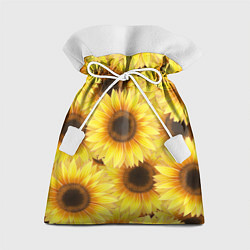 Мешок для подарков Подсолнухи в поле, цвет: 3D-принт