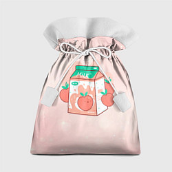 Мешок для подарков Персиковое молоко в коробке, цвет: 3D-принт
