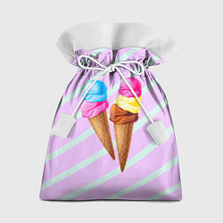 Мешок для подарков Мороженое графический фон, цвет: 3D-принт