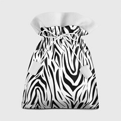 Мешок для подарков Черно-белая зебра, цвет: 3D-принт