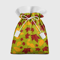 Мешок для подарков Осенние листья клён и дуб, цвет: 3D-принт
