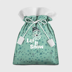 Мешок для подарков Зима снежинки, цвет: 3D-принт