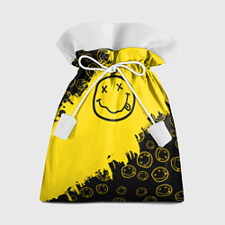 Мешок для подарков Nirvana Smile Нирвана Рваный Паттерн, цвет: 3D-принт
