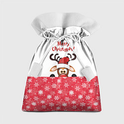 Мешок для подарков Оленёнок Merry Christmas, цвет: 3D-принт