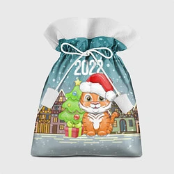 Мешок для подарков Тигренок с елочкой, цвет: 3D-принт