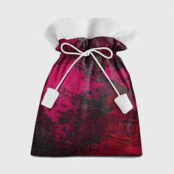 Мешок для подарков Бордовые мазки в тёмно-красных тонах, цвет: 3D-принт