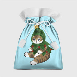 Мешок для подарков Кот-ёлочка, цвет: 3D-принт
