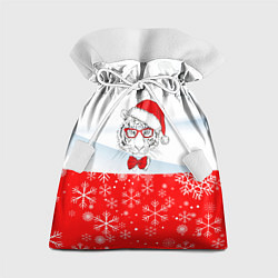 Мешок для подарков Новогодний тигр в сугробе снега, цвет: 3D-принт