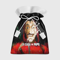 Мешок для подарков БУМАЖНЫЙ ДОМ РИСУНОК - LA CASA DE PAPEL BELLA CIAO, цвет: 3D-принт