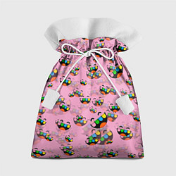 Мешок для подарков Toca Boca logo pink Тока Бока, цвет: 3D-принт