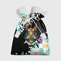 Мешок для подарков Genshin Impact - Пламя Маска Сяо, цвет: 3D-принт