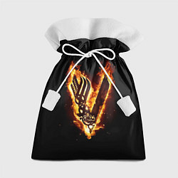 Мешок для подарков Викинги: Вальхалла, логотип, цвет: 3D-принт