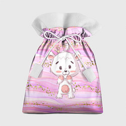 Мешок для подарков Маленький медвежонок с короной, цвет: 3D-принт