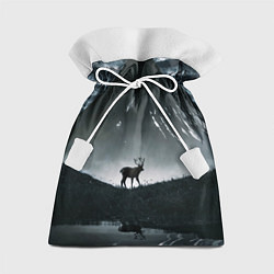 Мешок для подарков Северный олень и вулкан, цвет: 3D-принт