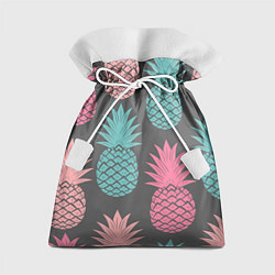 Мешок для подарков Большие неоновые ананасы, цвет: 3D-принт
