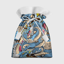 Мешок для подарков Синий дракон-монст, цвет: 3D-принт
