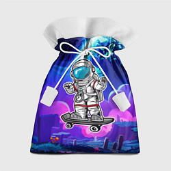 Мешок для подарков Космонавт - скейтер, цвет: 3D-принт