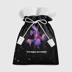 Мешок для подарков ФНАФ - БОННИ с пиццей Брызги, цвет: 3D-принт