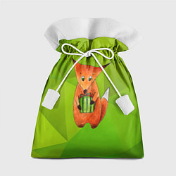 Мешок для подарков Лисенок с подарком, цвет: 3D-принт