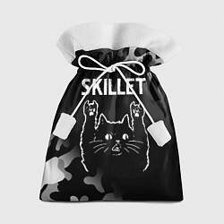 Мешок для подарков Группа Skillet и Рок Кот, цвет: 3D-принт