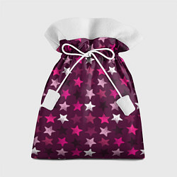 Мешок для подарков Бордовые звезды, цвет: 3D-принт