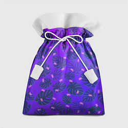 Мешок для подарков Неоновый Chill и пальмовые листья, цвет: 3D-принт
