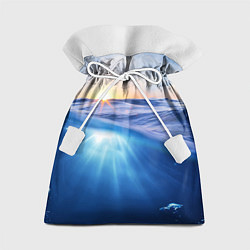 Мешок для подарков Грань между небом и водой, цвет: 3D-принт