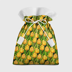 Мешок для подарков Желтые тюльпаны паттерн, цвет: 3D-принт