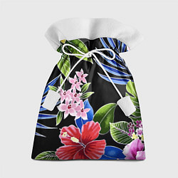 Мешок для подарков Floral vanguard composition Летняя ночь Fashion tr, цвет: 3D-принт