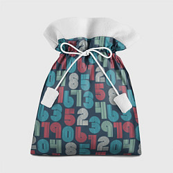 Мешок для подарков Цифры в стиле Ретро, цвет: 3D-принт