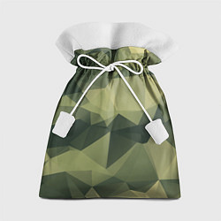 Мешок для подарков 3д полигоны - камуфляж, цвет: 3D-принт