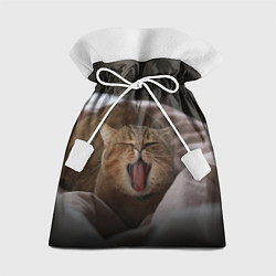 Мешок для подарков Эх, поспать бы! Зевающий котяра, цвет: 3D-принт