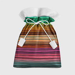 Мешок для подарков Multicolored thin stripes Разноцветные полосы, цвет: 3D-принт