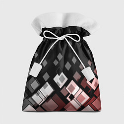 Мешок для подарков Geometric pattern черно-коричневый узор Ромбы, цвет: 3D-принт