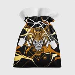 Мешок для подарков Золотая маска демона, цвет: 3D-принт