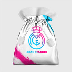 Мешок для подарков Real Madrid neon gradient style, цвет: 3D-принт