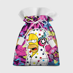 Мешок для подарков Гомер Симпсон в звёздном балахоне!, цвет: 3D-принт