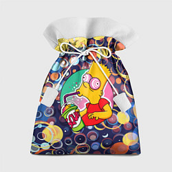 Мешок для подарков Bart Simpson пьёт лимонад, цвет: 3D-принт