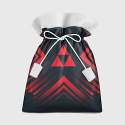 Мешок для подарков Красный символ Zelda на темном фоне со стрелками, цвет: 3D-принт