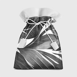 Мешок для подарков Чёрно-белый тропический вайб, цвет: 3D-принт